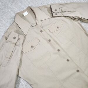 US Navy Offical‎ Khaki Service Shirt Women 38R 31S Creighton Military Issue USA